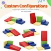 4-Piece PU Leather Baby Foam Climbing Blocks for Toddlers - Soft Play Climbing Toys for Toddlers - Foam Climbing Set for Crawling and Sliding Indoor (Red Yellow Blue) view 4