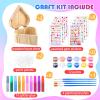2 Pack Paint Your Own Wooden Jewelry Box DIY Crafts Kits Treasure Box Craft Kit Arts and Crafts for Kids Ages 3-12 Creative Activity Toys Birthday Gifts Valentines Mother's Day Party Favors (Heart) view 2