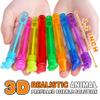 32Pcs Mini Animal Bubble Wands Bulk, Jungle Party Favors for Kids, Wild Birthday Decoration, Goody Bag Filler, Pinata Stuffed Supplies, Carnival Prizes, Treasure Box, Summer Outdoor Gifts for Girl Boy view 3