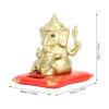 plplaaoo Car Solar Bobble Head Toy, Mini Ganesha Decoration,Car Solar Bobble Head Toy Exquisite Environmentally Friendly Elephant Swinging Dancing Toy Gold view 3