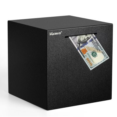Adults Piggy Bank Must Break to Open, Unbreakable Stainless Steel Piggy Bank for Adults, Metal Savings Box for Cash Saving (Black, 7.9 inch)