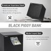 Adults Piggy Bank Must Break to Open, Unbreakable Stainless Steel Piggy Bank for Adults, Metal Savings Box for Cash Saving (Black, 7.9 inch) view 3