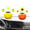 Peosaard Solar Car Ornaments, Solar Dancing Flowers Shaking Heads Car Ornaments Solar Powered Toy for Office Desk Decoration Bee view 4