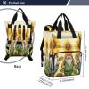 FUGIDOG Sunflower Gnomes Diaper Bag Backpack Baby Bag Large Capacity Travel Changing Bag Waterproof Diaper Backpack with Insulated Pockets & Stroller Straps view 3