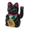 Gavigain 5in Fortune Cat,Home Desktop Solar Waving Arm Fortune Cat Solar Powered Lucky Fortune Cat for Home Restaurant Hotel (Black) view 1