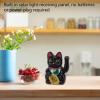 Gavigain 5in Fortune Cat,Home Desktop Solar Waving Arm Fortune Cat Solar Powered Lucky Fortune Cat for Home Restaurant Hotel (Black) view 3