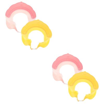 Beavorty 4pcs Shampoo Girl Hair Washing Shield Cute Design Lightweight and Portable Shower Accessory for Boy Girl Bath