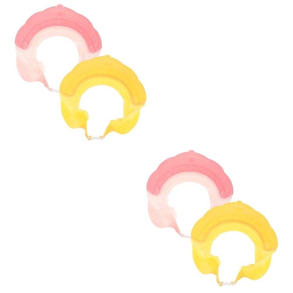 Beavorty 4pcs Shampoo Girl Hair Washing Shield Cute Design Lightweight and Portable Shower Accessory for Boy Girl Bath