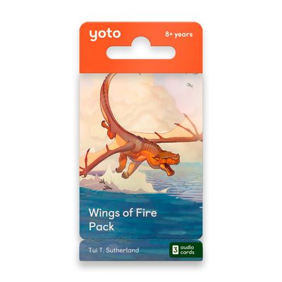 YOTO Wings of Fire by Tui T. Sutherland 3 Kids Audio Cards for Use with Player & Mini All-in-1 Audio Player, Educational Screen-Free Listening with Fun Playtime, Bedtime & Travel Stories, Ages 8+
