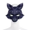 Tiydiygo EVA Half Face Fox Mask, Halloween Easter Carnival Party Cosplay Costume Prop Masquerade Animal Mask for Women (Yellow) view 3