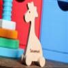 Wooden Rabbit Push Toy, Waldorf and Montessori Animal Toy, Personalized Toy Gift, Gift for Baby Shower, Wooden Toy, Personalized view 2