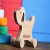 Wooden Rabbit Push Toy, Waldorf and Montessori Animal Toy, Personalized Toy Gift, Gift for Baby Shower, Wooden Toy, Personalized view 3
