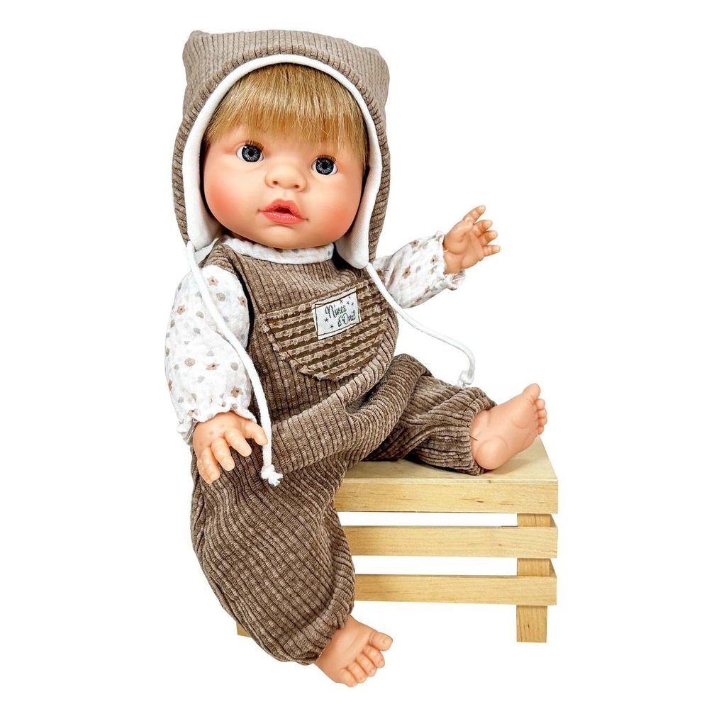 Generic Nines d'Onil Baby boy Joy Collection Doll (Baby Boy Brown Outfit)