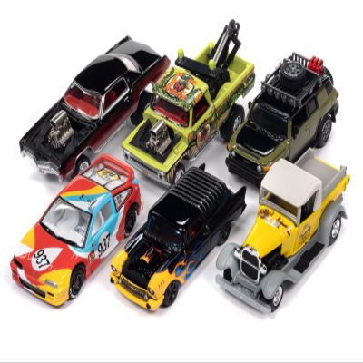 Round 2 Street Freaks 2023 Set A of 6 Cars Release 2 1/64 Diecast Model Cars by Johnny Lightning JLSF026A