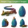 LEWELLRY 15" 3D Printed Dragon Egg,Christmas Birthday Toys, Stocking Stuffers Gift, Articulated Crystal Cool Fidget Dragon for Girls Boys Kids Ages 3,4, 5, 6,7, 8,9,10,11,12 Years Old view 3