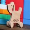 Wooden Turtle Push Toy, Waldorf and Montessori Animal Toy, Personalized Toy Gift, Gift for Baby Shower view 3