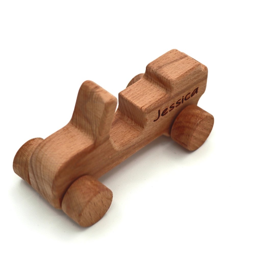 Personalized Wooden Toy Race Car, Toddler Toy, Wooden Car, Push Toy,Baby Shower Gift, Friends Baby, Baptism Gift, CHRISTMAS GIFTS for Grandchildren
