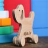 Wooden Dolphin Push Toy, Waldorf and Montessori Animal Toy, Personalized Toy Gift, Gift for Baby Shower, Wooden Toy, Personalized view 3