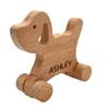 Wooden Puppy Dog Push Toy, Waldorf and Montessori Animal Toy, Personalized Toy Gift, Gift for Baby Shower, Wooden Toy, Personalized view 1