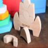 Montessori STACKING TOY Rocket, Personalized with Name, Astronaut Kid Toy, Custom Wood Stacking Toy, Personalized Toy Gift, Gift for Baby Shower view 3