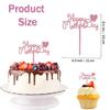 12Pcs Happy Mother's Day Cake Topper Acrylic Cake Topper Mother's Day Cupcake Topper Heart Shaped Cake Picks Cake Accessories for Birthday Mother's Day Gifts Cake Decoration Party (Rose Gold) view 3