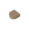 Gobricks GDS-1292 24246 35399 Tile 1x1 Half Circle, Dark Tan, 50 pcs view 1