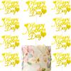 15pcs Happy Mother's Day Cake Topper Gold Glitter Cake Topper Mothers Day Cupcake Topper Heart Shaped Cake Picks Cake Accessories for Mom's Birthday Mother's Day Gifts Cake Decoration Party (Gold) view 1