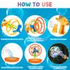 Bubble Gun Bubble Machine Dinosaur Bubble Blower Toy for Kids and Toddlers Bubble in Bubble Gun Party Favors Birthday Christmas Easter Gift for 3 4 5 6 7 8 9 Years Old Boys and Girls (Yellow) view 4