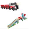 Toy Train Accessory Lifting Bridge and Electric Train Set for Wooden Tracks, Battery Operated Train Toy with Train Bridge Compatible with Thomas, Brio, Melissa and Doug view 1