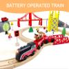 Toy Train Accessory Lifting Bridge and Electric Train Set for Wooden Tracks, Battery Operated Train Toy with Train Bridge Compatible with Thomas, Brio, Melissa and Doug view 3