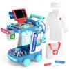 Doctor Kit for Kids, Pretend Doctor Playset for Toddlers with Cart, Costume and Stethoscope, Role Play Medical Toy for Girls Boys Toddlers 3-8 Birthday Gifts view 1