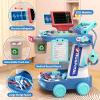 Doctor Kit for Kids, Pretend Doctor Playset for Toddlers with Cart, Costume and Stethoscope, Role Play Medical Toy for Girls Boys Toddlers 3-8 Birthday Gifts view 4