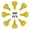 100 Pcs 5in Heart Shaped Balloons Gold Foil Mylar Balloons Foil Balloon Decoration for Women Girls Valentine's Day Birthday Wedding Proposal Bridal Bachelorette Party Decor view 1