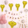 100 Pcs 5in Heart Shaped Balloons Gold Foil Mylar Balloons Foil Balloon Decoration for Women Girls Valentine's Day Birthday Wedding Proposal Bridal Bachelorette Party Decor view 3