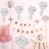 100 Pcs 5in Heart Shaped Balloons Silver Foil Mylar Balloons Foil Balloon Decoration for Women Girls Valentine's Day Birthday Wedding Proposal Bridal Bachelorette Party Decor view 3