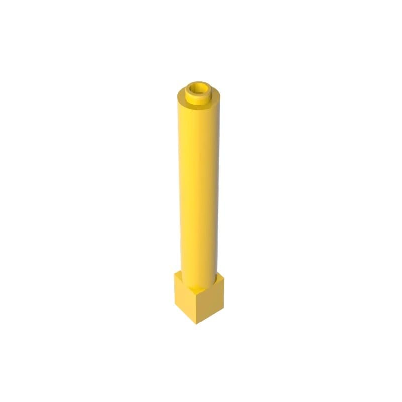 XYEIUGO Gobricks GDS-1326 43888 Support 1x1x6 Solid Pillar, Yellow, 50 pcs
