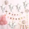 100 Pcs 5in Star Shaped Balloons Silver Foil Mylar Balloons Foil Balloon Small Decoration for Women Girls Valentine's Day Birthday Wedding Proposal Bridal Bachelorette Party Decor view 3