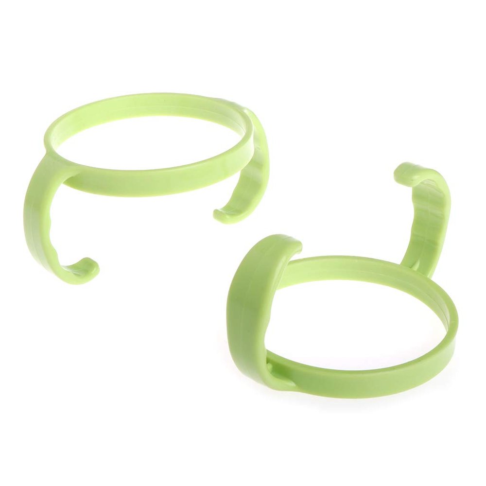2 Pack Baby Bottle Holder Feeding Bottles for Comotomo Easy Cleaning 2 Count (Pink/Green) Easy Grip Plasic Handles Feeding Bottle Handles Bottle Handles for Baby Baby Bottle Handles Baby Bottle Baby