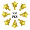 100 Pcs 5in Star Shaped Balloons Gold Foil Mylar Balloons Foil Balloon Small Decoration for Women Girls Valentine's Day Birthday Wedding Proposal Bridal Bachelorette Party Decor view 1