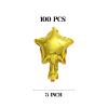 100 Pcs 5in Star Shaped Balloons Gold Foil Mylar Balloons Foil Balloon Small Decoration for Women Girls Valentine's Day Birthday Wedding Proposal Bridal Bachelorette Party Decor view 2