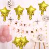 100 Pcs 5in Star Shaped Balloons Gold Foil Mylar Balloons Foil Balloon Small Decoration for Women Girls Valentine's Day Birthday Wedding Proposal Bridal Bachelorette Party Decor view 3