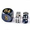 5pcs Set 30MM Backgammon Pearl Dice Set - 30MM (1 3/16") Large Backgammon Doubling Cube Plus 4pcs 16MM Dice (Black/White Marbleized) view 1