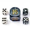 5pcs Set 30MM Backgammon Pearl Dice Set - 30MM (1 3/16") Large Backgammon Doubling Cube Plus 4pcs 16MM Dice (Black/White Marbleized) view 4