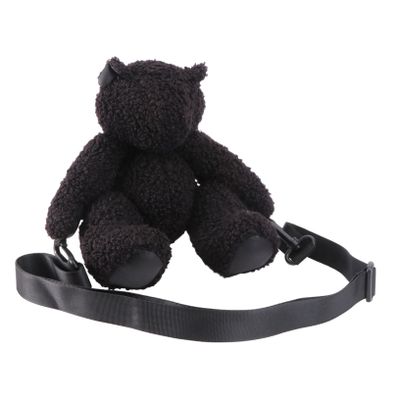 1pc Plush Cartoon Bear Shoulder Bag Crossbody Pouch for Women Stylish Plush Bag for Shopping Everyday Use Cute Animal Shaped Design