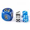5pcs Set 30MM Backgammon Pearl Dice Set - 30MM (1 3/16") Large Backgammon Doubling Cube Plus 4pcs 16MM Dice (Blue/White Marbleized) view 1