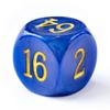 5pcs Set 30MM Backgammon Pearl Dice Set - 30MM (1 3/16") Large Backgammon Doubling Cube Plus 4pcs 16MM Dice (Blue/White Marbleized) view 2
