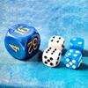 5pcs Set 30MM Backgammon Pearl Dice Set - 30MM (1 3/16") Large Backgammon Doubling Cube Plus 4pcs 16MM Dice (Blue/White Marbleized) view 3