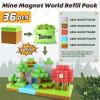 90PCS Magnetic Blocks-Build Mine Magnet Ice Grass World Set for Boys & Girls Age 3-5 6-8, STEM Sensory Toys for Toddlers Gifts for 3+ Years Old Girls Boys view 4