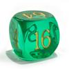 Big Translucent Backgammon Doubling Cube Dice 30MM, Large Backgammon Doubling Number Dice 1 3/16", Translucent Green view 1