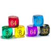 Big Translucent Backgammon Doubling Cube Dice 30MM, Large Backgammon Doubling Number Dice 1 3/16", Translucent Green view 4
